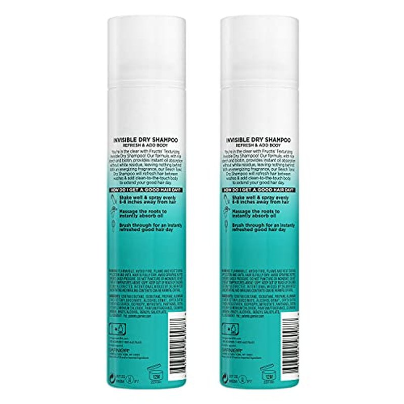 Garnier Fructis Texturizing Invisible Dry Shampoo, Beach Tonic, 4.4 Oz, 2 Count (Packaging May Vary)