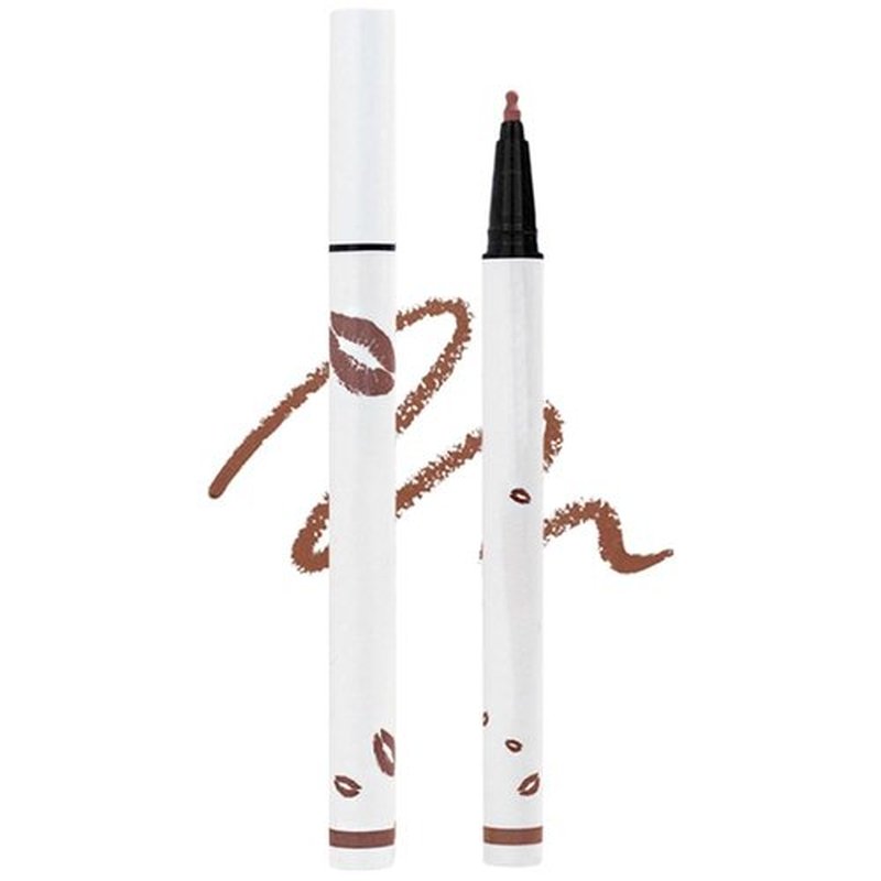 XieJY Longwear Liquid Lip Liner, 2025 New 2-in-1 Liquid Lipstick Pen Lip Liner Pencil Matte Lip Stain Marker, Waterproof Quick-Drying Long-Lasting Matte Liquid Lipstick (#03, M)
