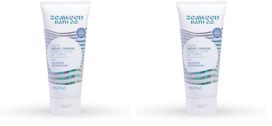 The Seaweed Bath Co. Sleep Body Cream, Calm, Nutrient-Rich Bladderwrack Seaweed, Vegan, Paraben Free, 6 fl. oz. (Pack of 2)