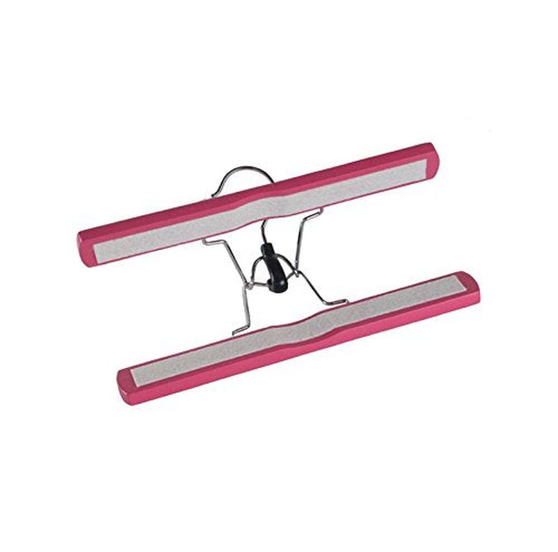 Red Wooden Hair Extensions Hanger Hair Holder with Double Anti-slip Stickers Rose Red