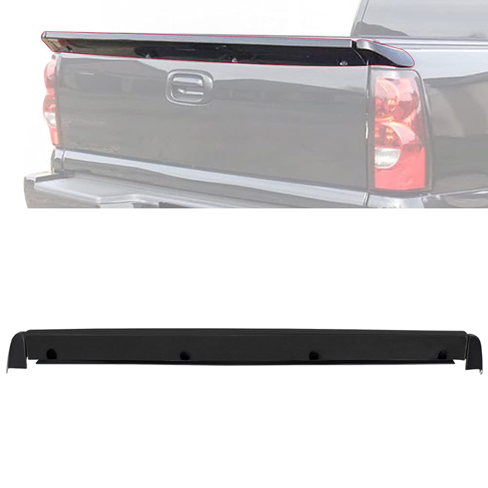 SCITOO Matte Black PU Rear Tailgate Cover Protector Wing Spoiler Lip Replacement fit for 1999-2006 for Chevy Silverado Sierra