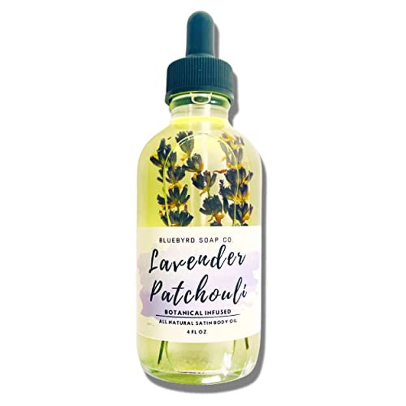 Bluebyrd Soap Co. Orange Vanilla Body Oil | Non-Greasy & Fast Absorbing | Anti-Aging, Hydrates Dry Skin | Lightweight Oil for Feet, Hair, Cuticles | Organic Shea, Jojoba, Coconut Oil, 4oz (Vanilla)