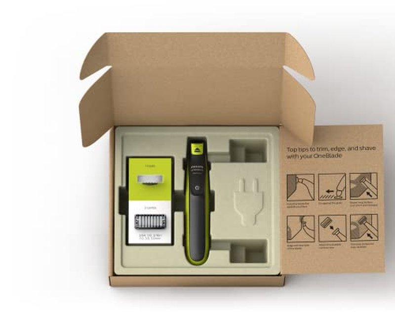 Philips Norelco OneBlade 360 with Connectivity Hybrid Face, Electric Beard Trimmer, Shaver with 360 Blade Tech & 1hr Fast Charge, 1x360 Blade, & 5-in-1 Comb, QP4530/90