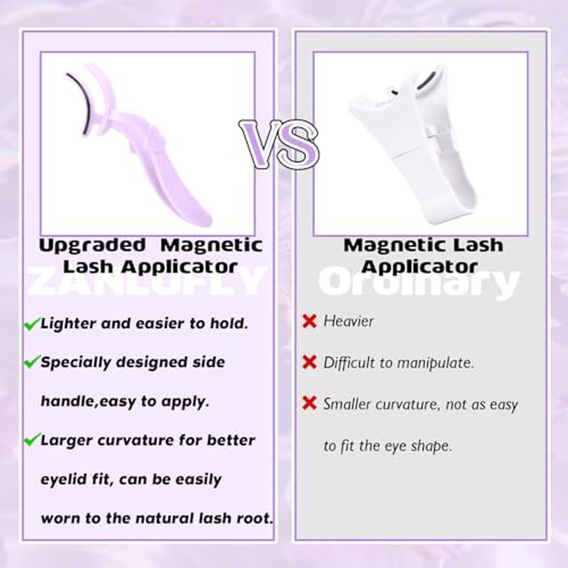 Magnetic Eyelashes Cat Eye Lashes Magnetic Eyelashes Natural Double Sided Magnetic Lashes No Glue Lashes Wispy Eyelashes with Magnetic Applicator