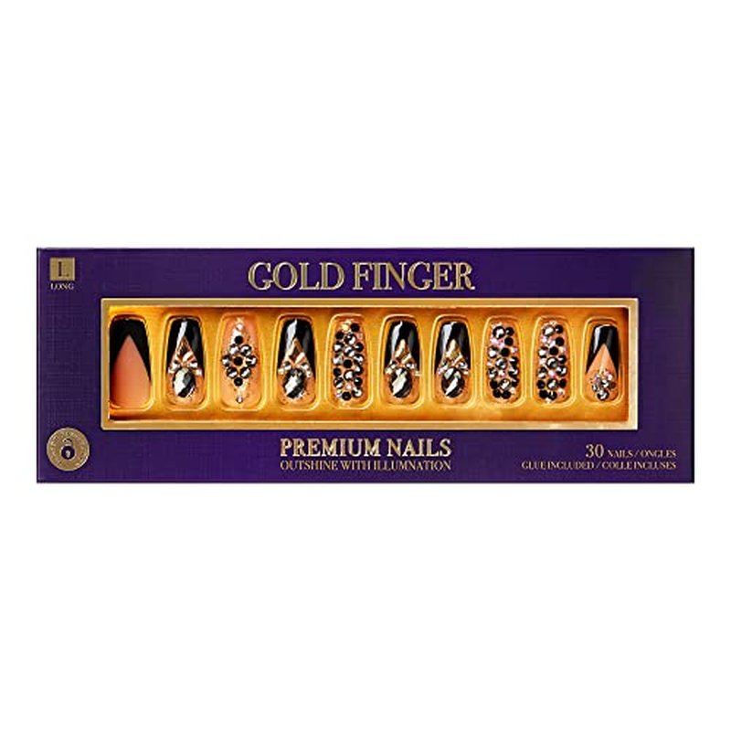 GoldFinger Premium False Nails Glue On Nails Press On Nails Glue Included (Breakme)