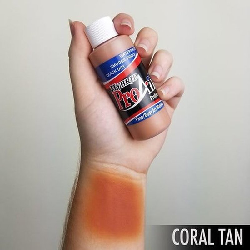 ProAiir Face and Body Painting Makeup - 2oz (60ml) Coral Tan