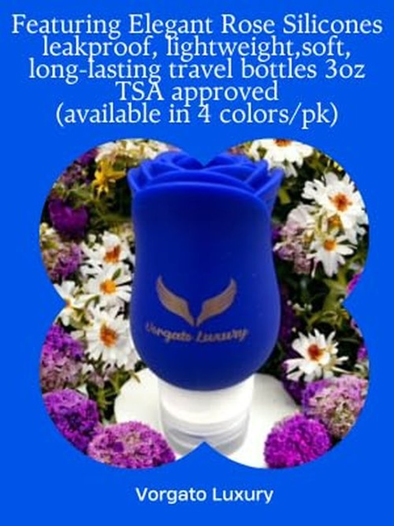 Vorgato Luxury- Silicone Travel Bottles for Toiletries - 3oz Travel Size Bottles - Silicone Travel Bottles - TSA Approved Travel Bottles - Leak proof Travel Bottles - Refillable Travel Bottles (White)