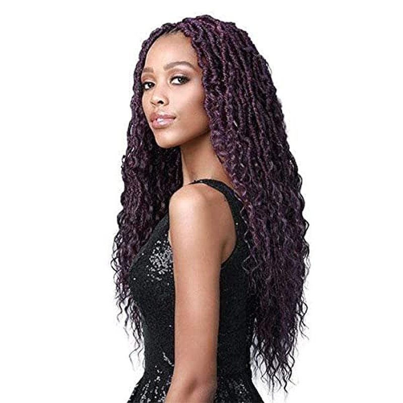 Bobbi Boss Synthetic Crochet Braid NU LOCS 2X FRENCH DEEP BOHO STYLE 20" (3-PACK, M1B/PUR)