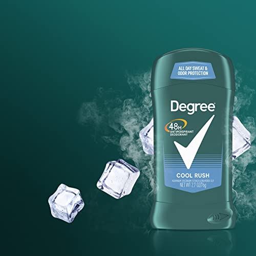 Degree Men Original Antiperspirant Deodorant 48-Hour Odor Protection Cool Rush Mens Deodorant Stick 2.7 oz, 2 Count