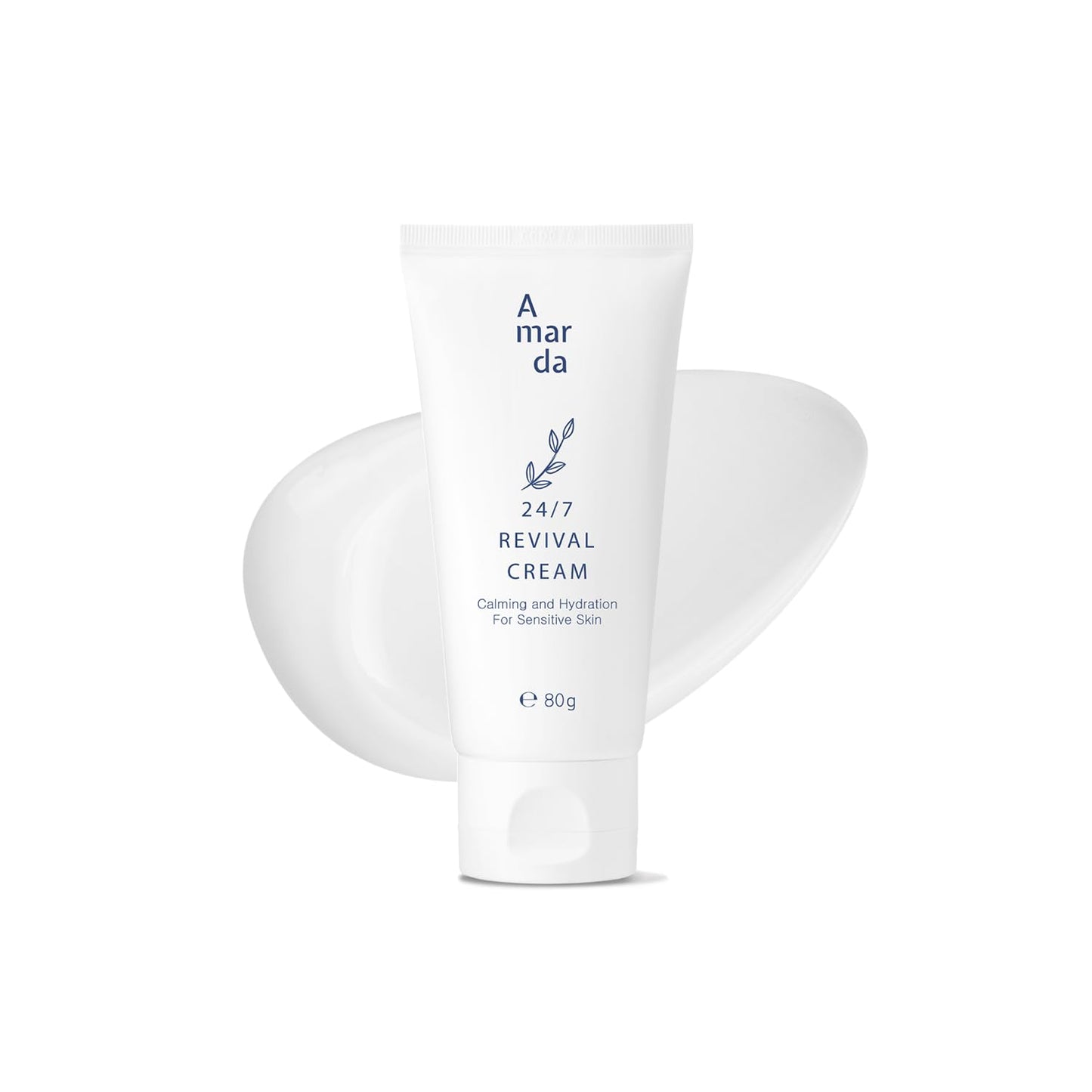 A MAR DA 24/7 Revival Cream 80g / 2.82oz – Calming Hydration Moisturizer for Sensitive Skin, 5% Panthenol Barrier Support, Centella Asiatica, True Rose of Jericho, Tone Refining Care