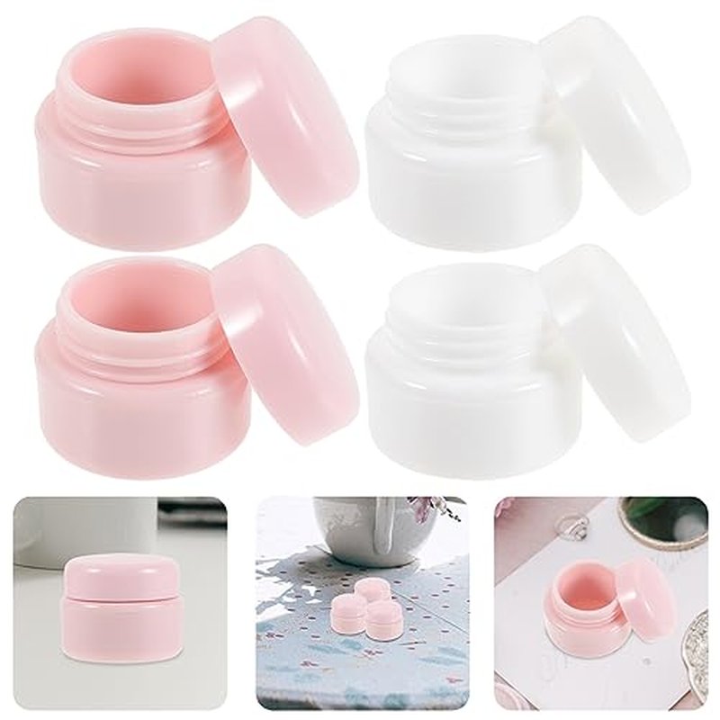 OHPHCALL 1set Cream Box Eye Cream Container Refillable Cream Lotion Containers Face Small Makeup Bag Travel Bottles for Toiletries Drawstring Makeup Bag Make up Sponge Holder Liquid Pp 12pcs