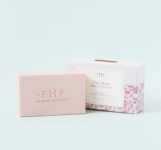 FarmHouse Fresh Pink Moon Shea Butter Bar Soap - Moisturizing for Sensitive Skin | 5.25 oz