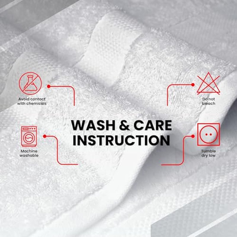 Infinitee Xclusives Premium Cotton Bath Mats – Pack of 2, (34x22 Inches) [Not a Bathroom Rug] Ultra Soft and Super Absorbent Floor Mat, Machine Washable (Brilliant White, Towel Bath Mats)