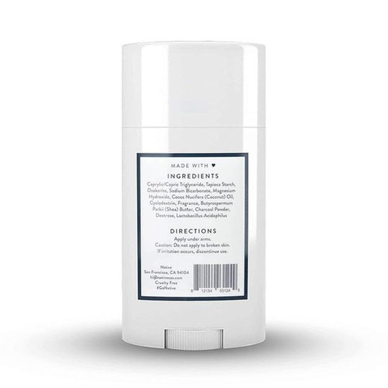 Native Deodorant | Natural Deodorant for Men, Aluminum Free with Baking Soda, Probiotics, Coconut Oil and Shea Butter | Charcoal