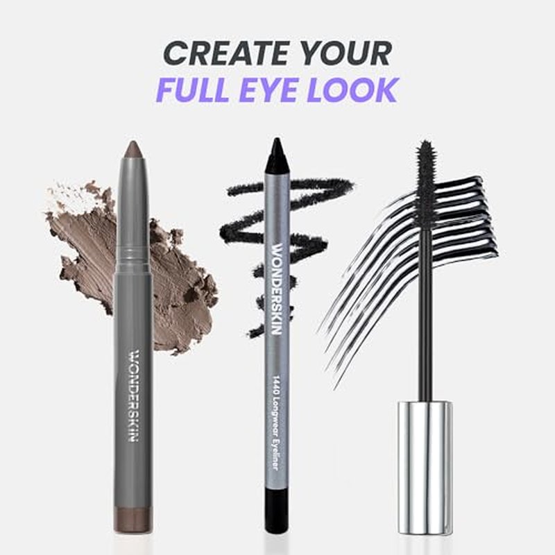 Wonderskin IYKYK Eyeshadow Stick - Longwear Eye Shadow Sticks, Budge-Proof and Waterproof Shimmer Eyeshadow Stick with Built-in Sharpener (Ash)