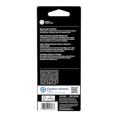 Tweezerman Magic All Around Mini Slant Tweezer - Tweezers for Eyebrows, Travel Tweezers for Eyebrows, Facial Hair, Ingrown Hair