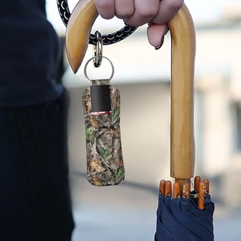 SEANATIVE Camo Hunting Chapstick Holder 5 PCS Lipstick Holder Keychain Lipstick Sleeve Pouch Lip Balm Holder Lipstick Bag for Keychain Travel Accessories Gift for Girls and Women