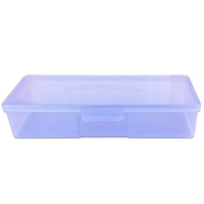 Beauticom Personal Box Storage Case for Professional Manicurist Nails Pedicure (Large Size) (4 Pieces, PURPLE)