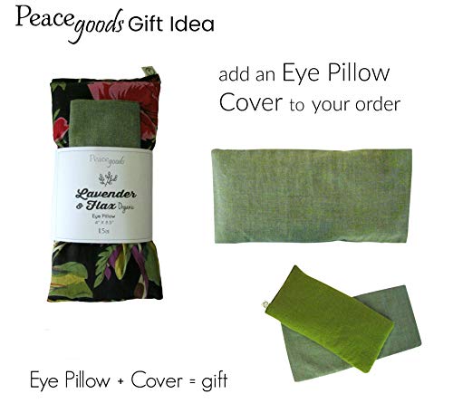 Peacegoods Pack of (4) Unscented Organic Flax Seed Eye Pillows - 4 x 8.5 - Soft Cotton Flannel - Soothing & Relaxing - Gray