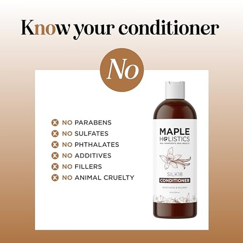 Hair Conditioner for Damaged Dry Hair - Silk Protein Conditioner for Dry Hair Frizz Control & Shine - Hydrating Conditioner for Curly Hair with Argan Oil and Hair Moisturizer for Dry Hair Care