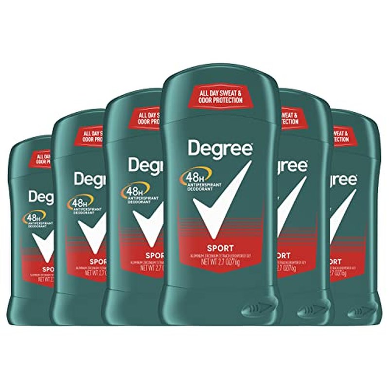 Degree Men Original Antiperspirant Deodorant for Men, Pack of 6 & Advanced Antiperspirant Deodorant Shower Clean