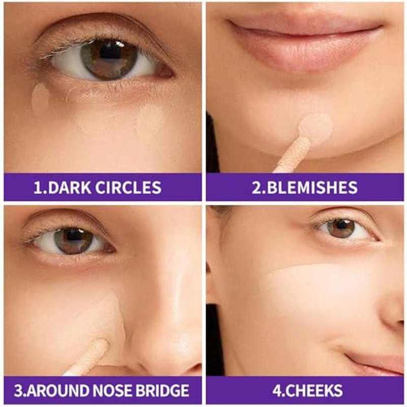 DIAONI Coverage Concealer, High Coverage Concealer Stick, Diaoni Liquid Concealer, Full Coverage Concealer, Hydrating Waterproof and Light Long Lasting, for All Skin Types (#1)