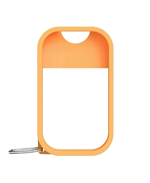 Touchland Mist Case for Power Mist and Glow Mist (1FL OZ), Protective and Stylish Hand Sanitizer Spray Accessory, Silicone Case with Keyring, Orange Spritz