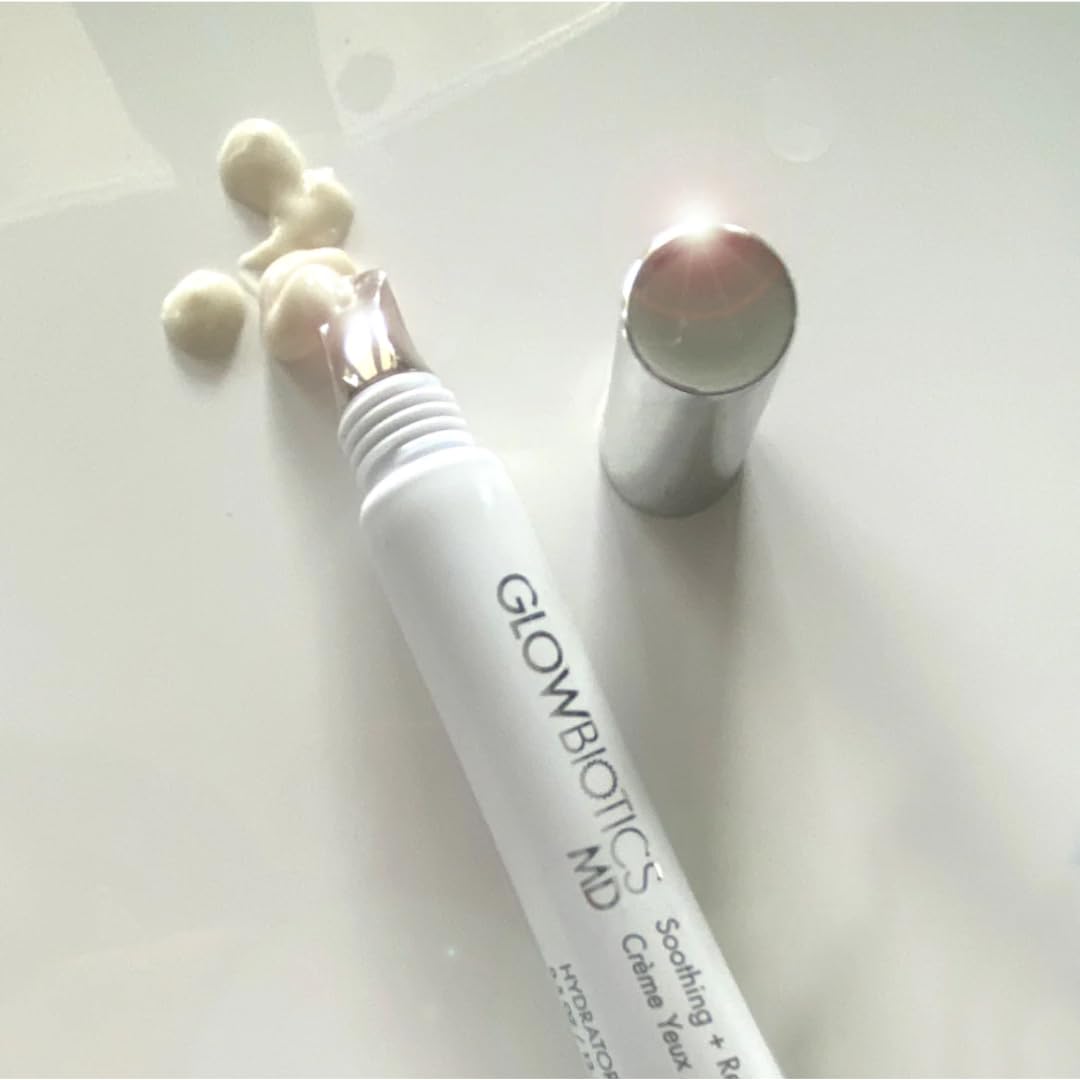 Glowbiotics Soothing + Revitalizing Probiotic Eye Cream: Hydrate, Firm & Reduce Wrinkles, Dark Circles & Puffiness, Peptide-Rich for Youthful Eyes, 0.5 oz