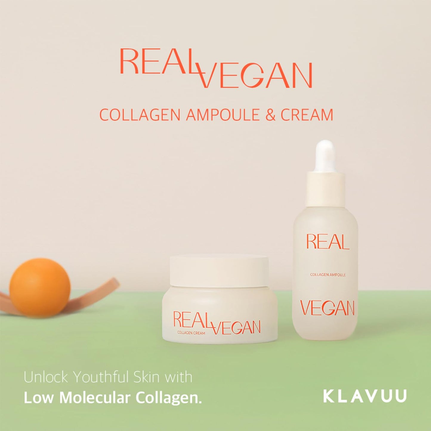 KLAVUU Real Vegan Collagen Ampoule - Enhances Skin Elasticity, Providing Deep Hydration to Dry Skin for a Radiant, Youthful Glow - 1.01 Fl oz