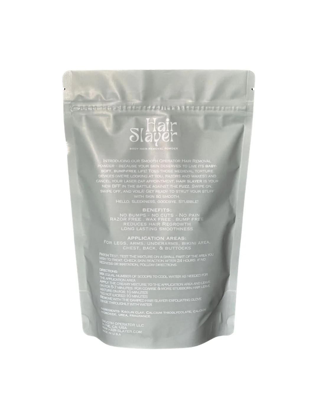 Hair Slayer Body Hair Removal Powder for Women & Men for Normal Skin - Razor Free, Wax Free - Smooth Operator Powder, Long-Lasting Smoothness