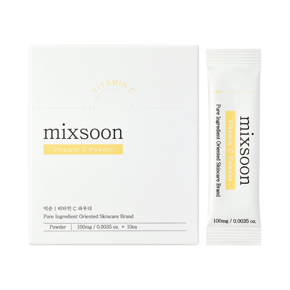 mixsoon Vitamin C Powder Stick - Nourishing Vitamin C Skin Powder for Healthy Skin 100mg / 3.38 fl. oz.(10ea) Korean Glass Skin Care