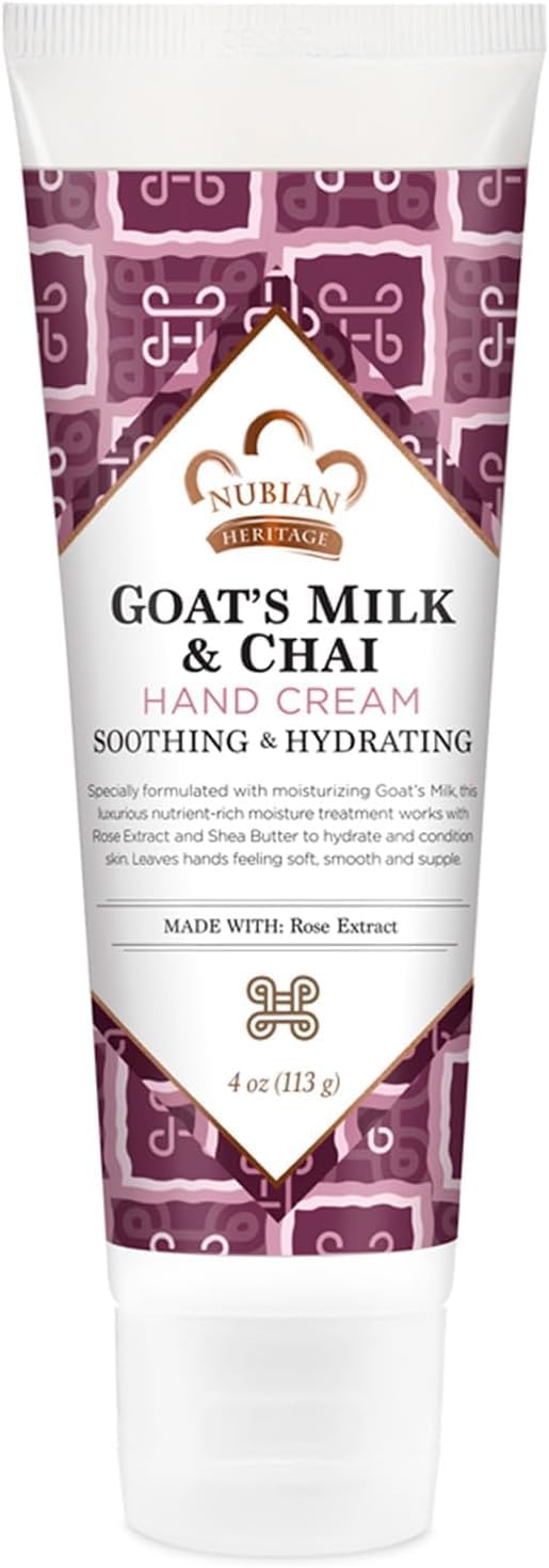Nubian Heritage Hand Cream, Goat Milk and Chai, 4 Ounce