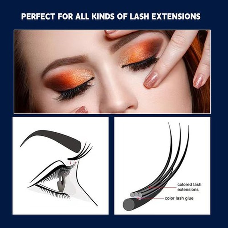 Damman Eyelash Extentions Kit One Bottle 7ml 0.5s Fast Drying Eyelash Glue and One Bottle 1-2 Mins Fast Remove Lashes Gel