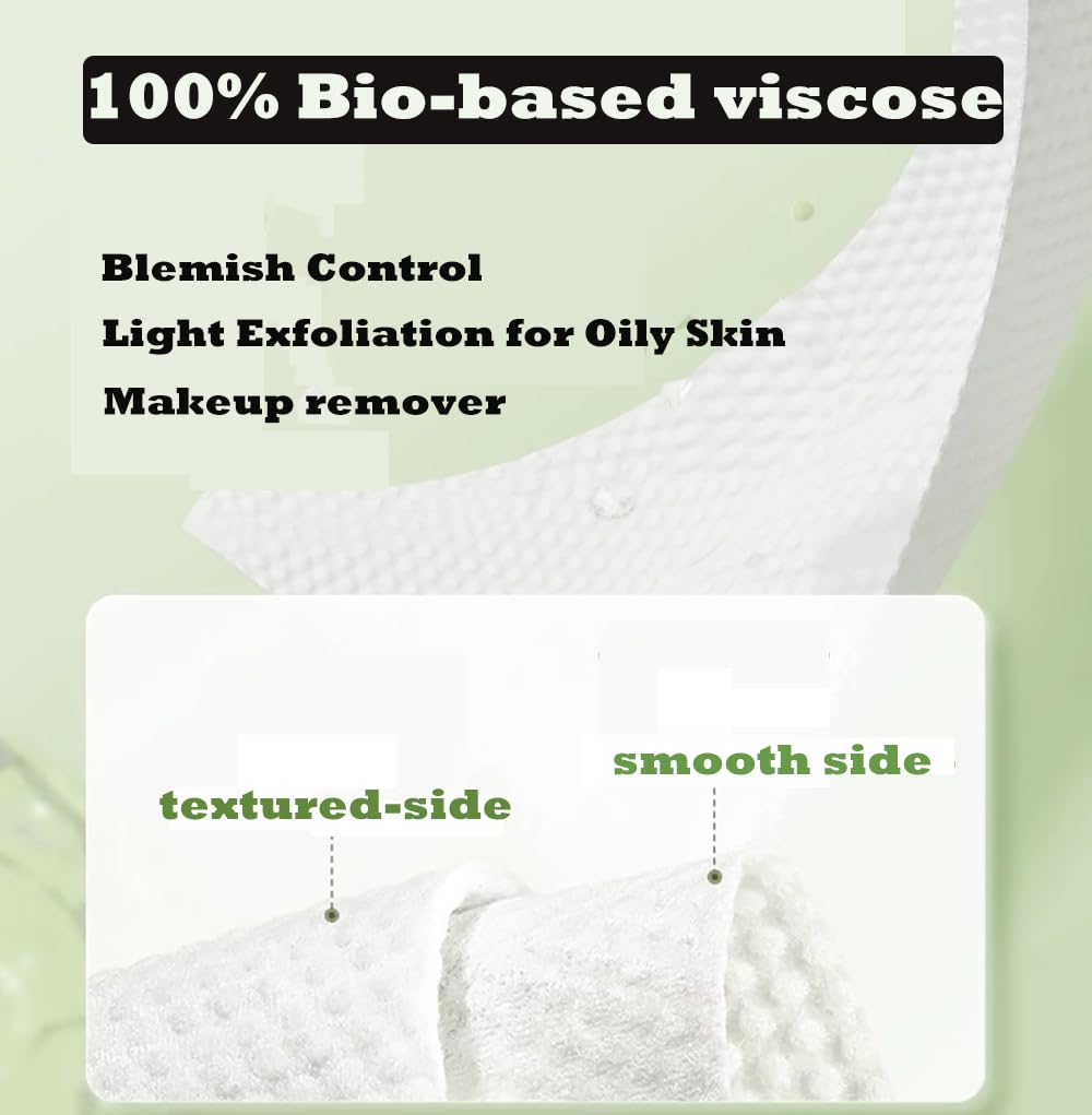 【Large Pack】Disposable Face Towels 160 Count,Hanging Design100% Bio-based Viscose Ultra Thick Face Towelettes,Dual-Texture,Single Use Face Towels Dry Wipes for Blemish or Sensitive Skin (160 count)