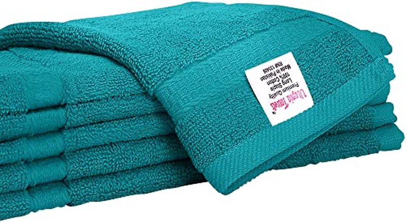 Utopia Towels [12 Pack Premium Wash Cloths Set (12 x 12 Inches) 100% Cotton Ring Spun, Highly Absorbent and Soft Feel Essential Washcloths for Bathroom, Spa, Gym, and Face Towel (Turquoise)
