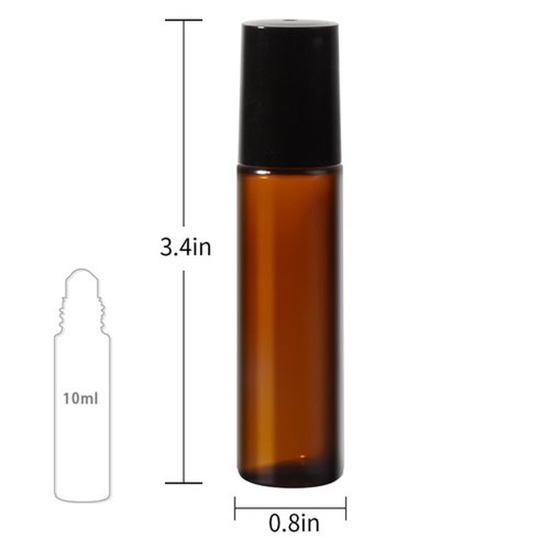 StellaCare Roller Bottles for Essential Oils,10ml Empty Glass Perfume Bottles with Stainless Steel Roller Balls, Opener,Droppers,Labels,48 pack Roll on Bottles