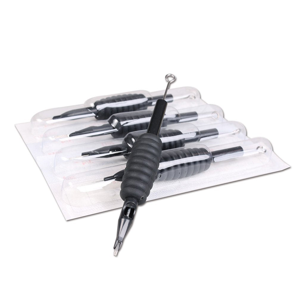 Dragonhawk 60 Counts Black Tattoo Needles Tubes with Matching Assorted