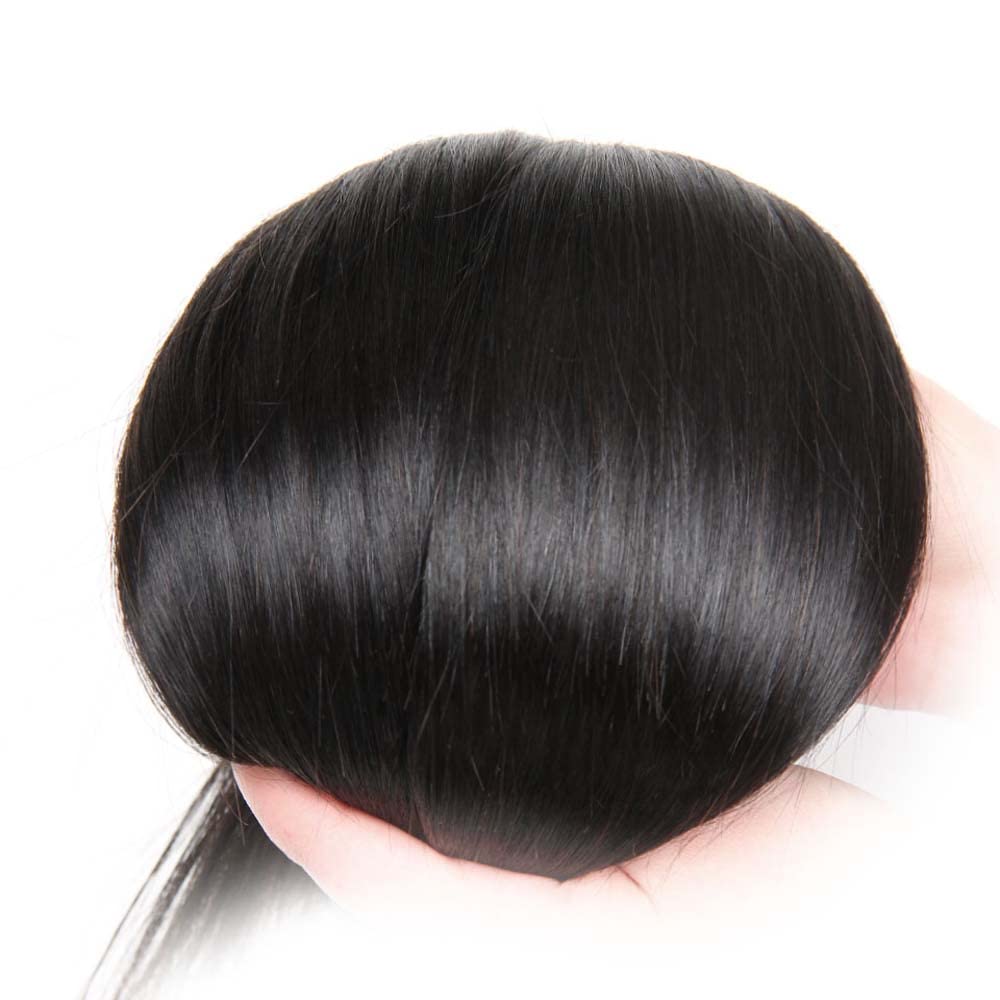 10 12 14 inch Straight Human Hair Bundles Brazilian Straight Bundles Real Unprocessed Virgin Hair Natural Color Human Hair Straight Bundles