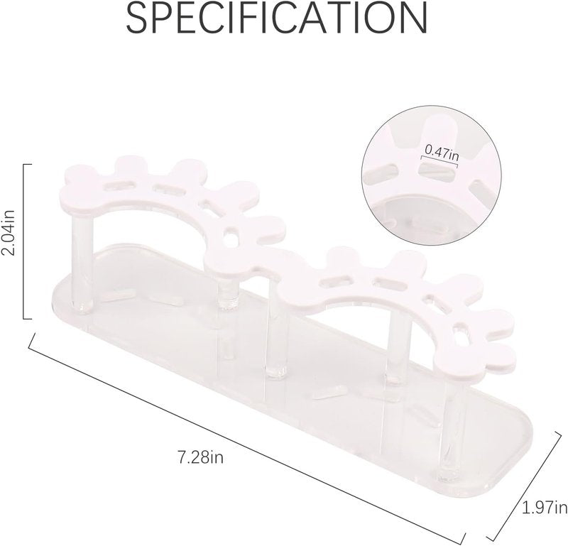 Acrylic Tweezer Holder for Eyelash Extensions - 8 Holes Display Stand | White Storage Solution