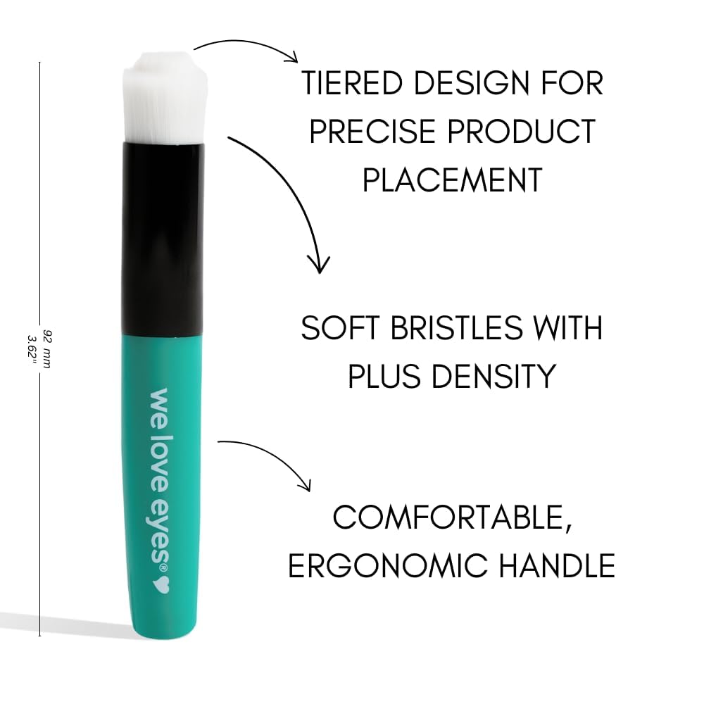 We Love Eyes- Eyelid Margin Cleansing Brush- Targets dirty eyelid margins - Ideal for lash extension daily home care & eyelid hygiene
