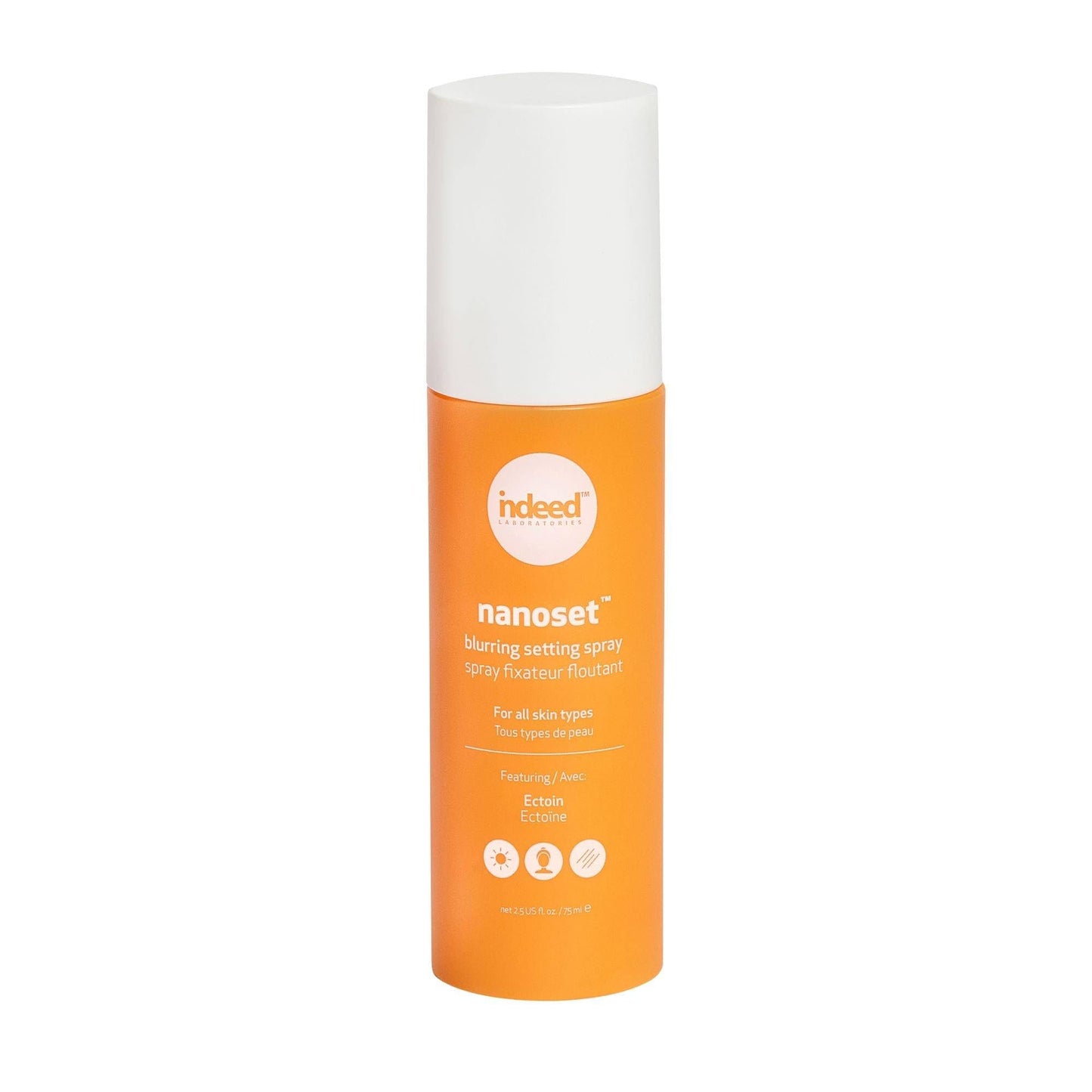 Indeed Labs Nanoset | Mattifying Setting Spray for All Skin Types | Locks Makeup In & Hydrates with Ectoin for Up to 16 Hours | Blurring & Light-Diffusing Technology, (75 mL)