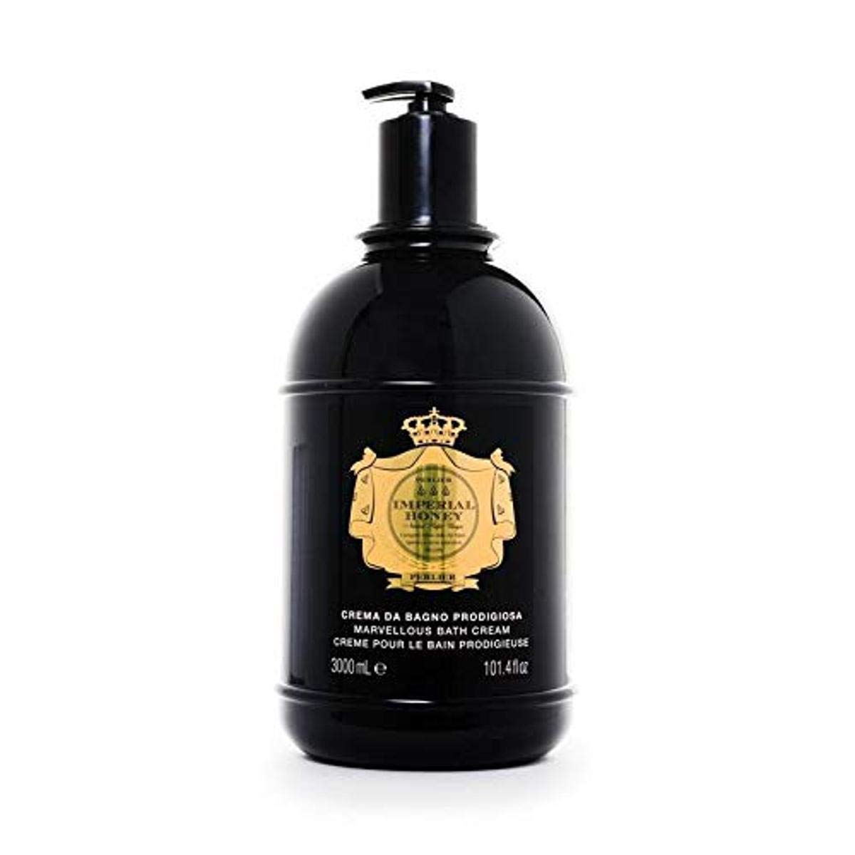 Perlier Imperial Honey Shower & Bath Cream - Nourishing & Soothing Luxury Bath Cream Made With 100% Organic Italian Honey For Deep Moisturization And Hydration,101.3 Fl Oz, 3000 ml