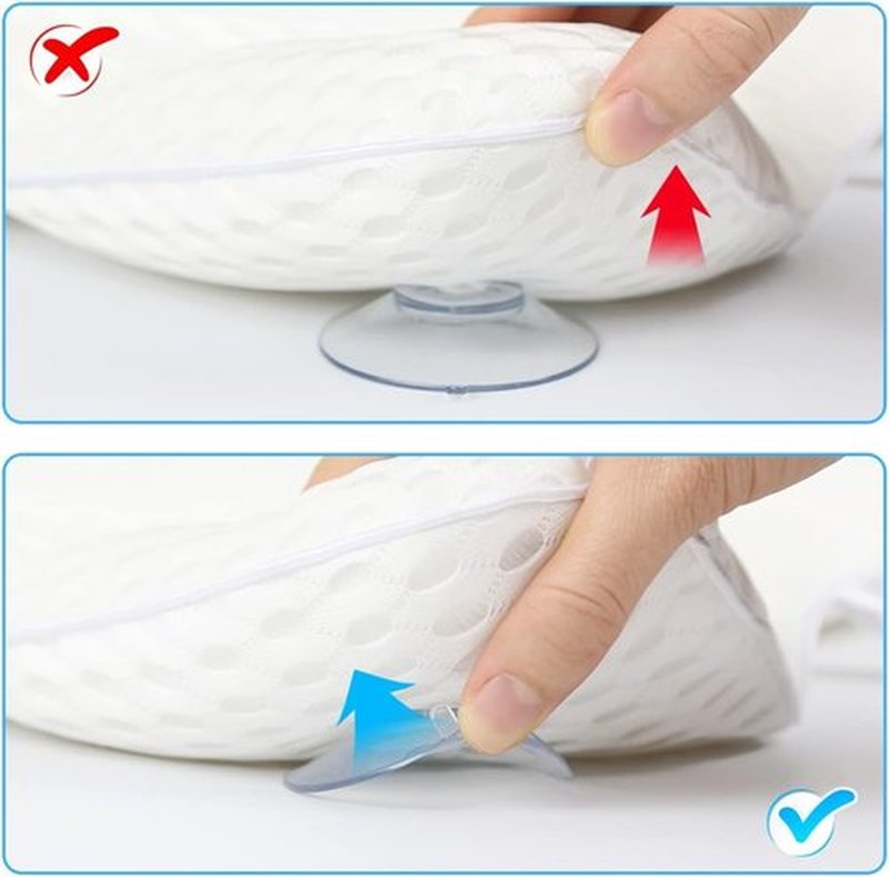 Bath Pillow for Tub, Bathtub Spa Pillow with Neck Head Back Support, Bath Cushion 5D Air Mesh Breathable Bath Pillow for Hot Tub with 6 Strong Suction Cups,Bath Tub Accessories Luxurious, White