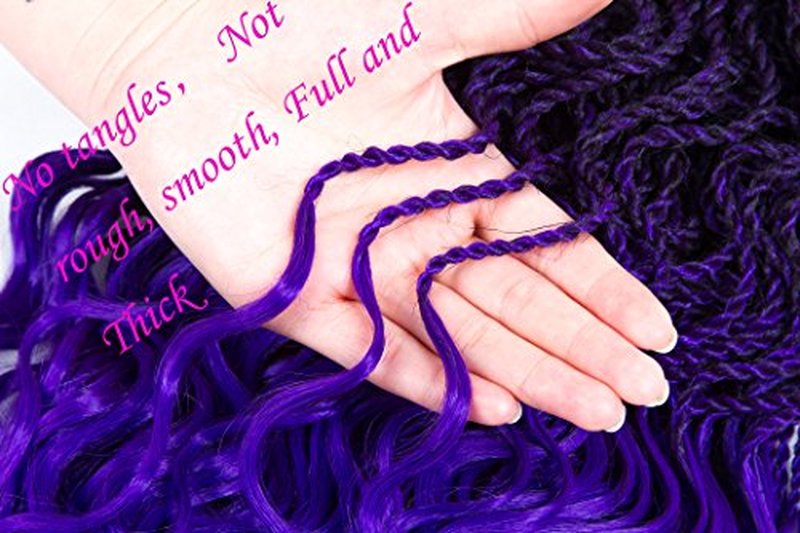 Senegalese Twist Crochet Hair for Black Women 14 Inch Pretwisted Crochet Hair 9 Packs Boho Goddess Twist Crochet Hair Pre Looped Hot Water Setting Crochet Twists with Natural Straight Ends