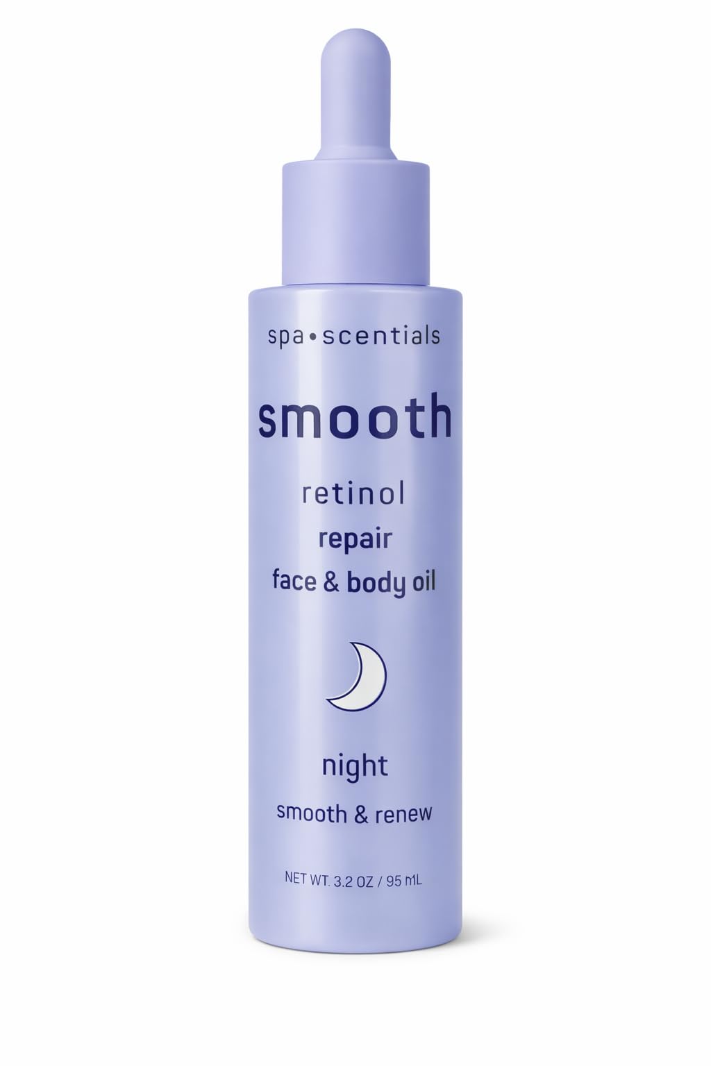 Spa Scentials Smooth Retinol Repair Face & Body Oil, Night Treatment, Ultra-Hydrating, 3.2 oz