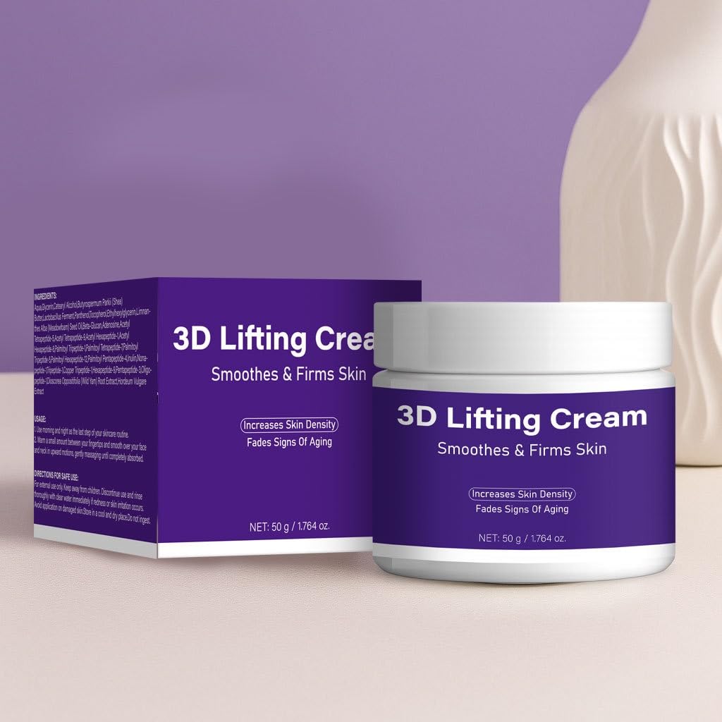 Euhrceudy 3D Lifting Cream - Anti-Aging Cream - Smoothes Skin, Firms Elasticity, Enhances Skin Density - For Facial and Neck Wrinkles 1.7 fl oz
