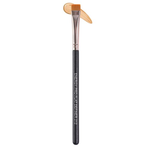 ENERGY Flat Eyeliner Eyebrow Concealer Brush Pro Flat Definer Firm Stiff Thin Synthetic Bristle Precision Lash Liner Brow Conceal for Defining Shaping Eyebrows with Gel Powder Cream Cake Makeup 212