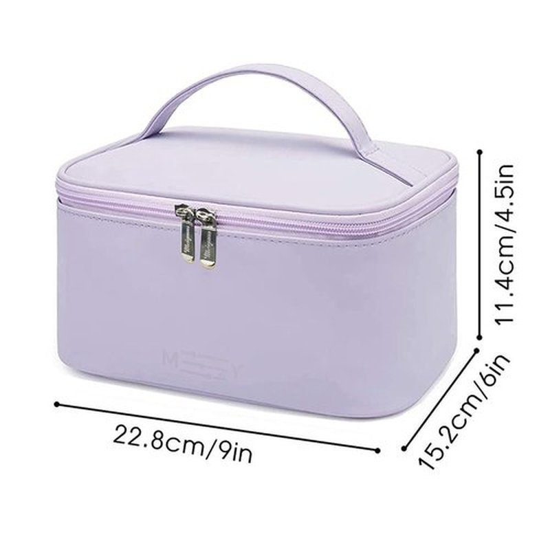 Meiyuuo Makeup Bag Cosmetic Bags Small for Women Zipper Pouch Makeup Organizer Waterproof Cute (Light Lavender Purple)