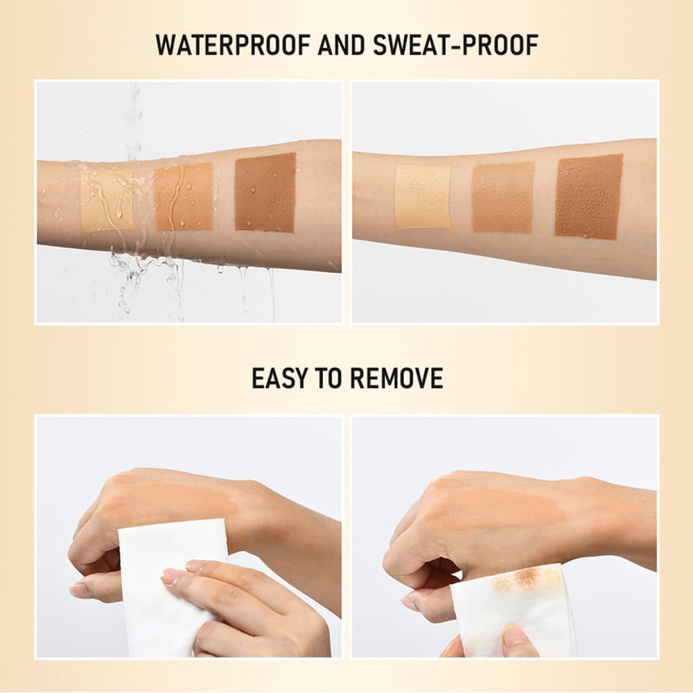 Waterproof Leg & Body Makeup - No Transfer, Covers Varicose Veins, Scars, and Tattoos for All Skin Tones, 4 fl oz (03#Bronze, 1 Piece)