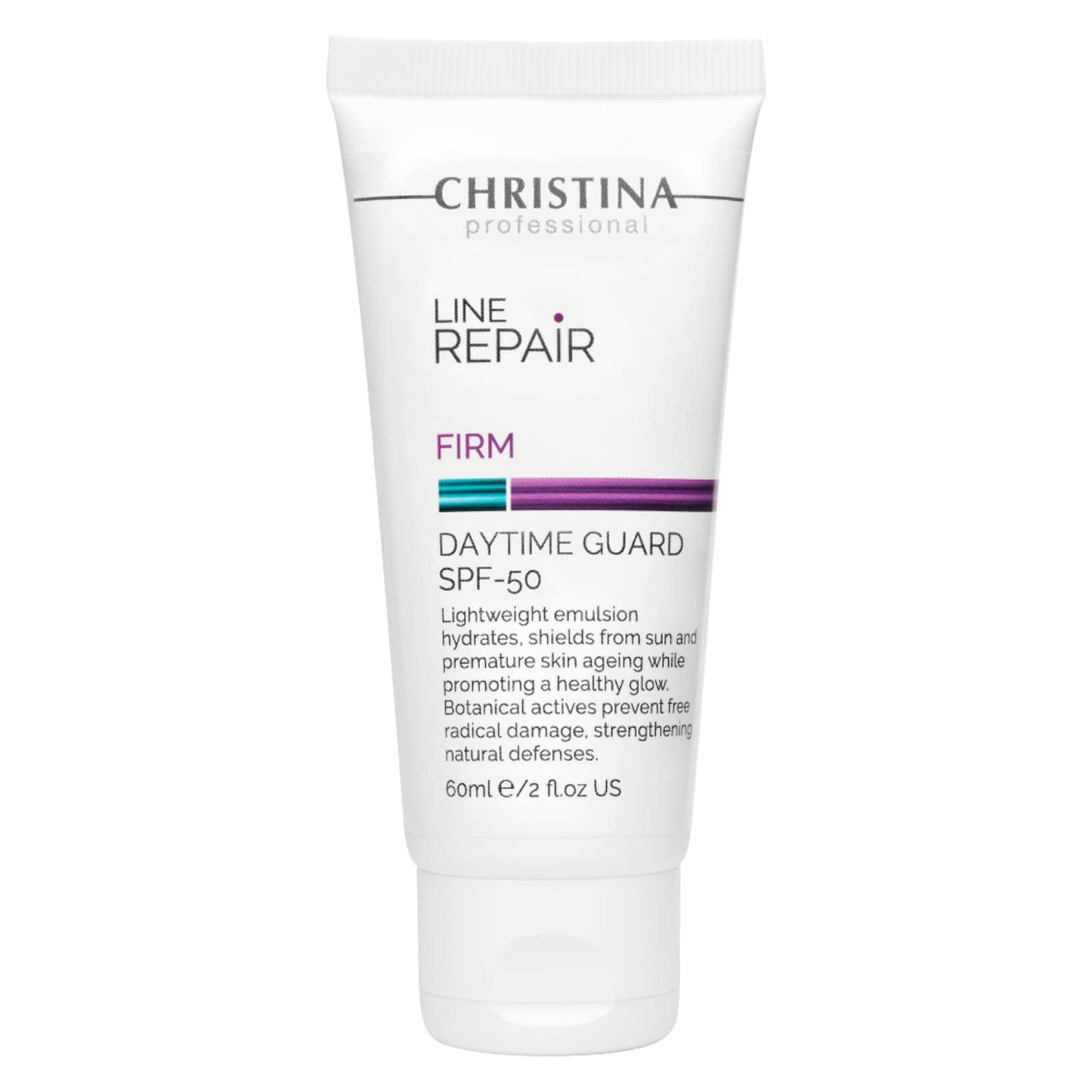 Christina Line Repair Firm Daytime Guard SPF 50 - Lightweight Emulsion Facial Sunscreen with Botanical Actives - Face Sunscreen with UV Sun Filters, Hyaluronic & Resveratrol